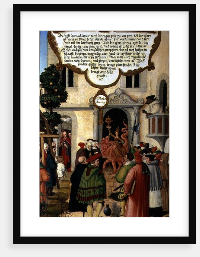 Beware of false prophets; they come to you with the garb of sheep but at heart they are ravenous wolves by Matthias Gerung or Gerou