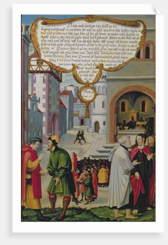 The Realm of Heaven may be compared to a king who resolved to settle accounts with his servants by Matthias Gerung or Gerou