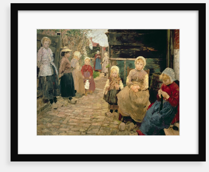 Fisherman's children in Zandroot, 1882 by Fritz von Uhde