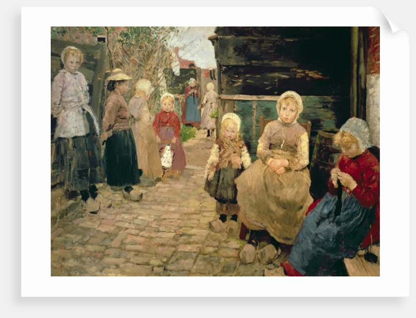 Fisherman's children in Zandroot, 1882 by Fritz von Uhde