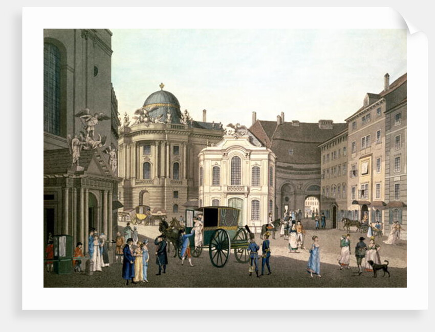 View of Michaelerplatz showing the Old Burgtheater by Karel Postl
