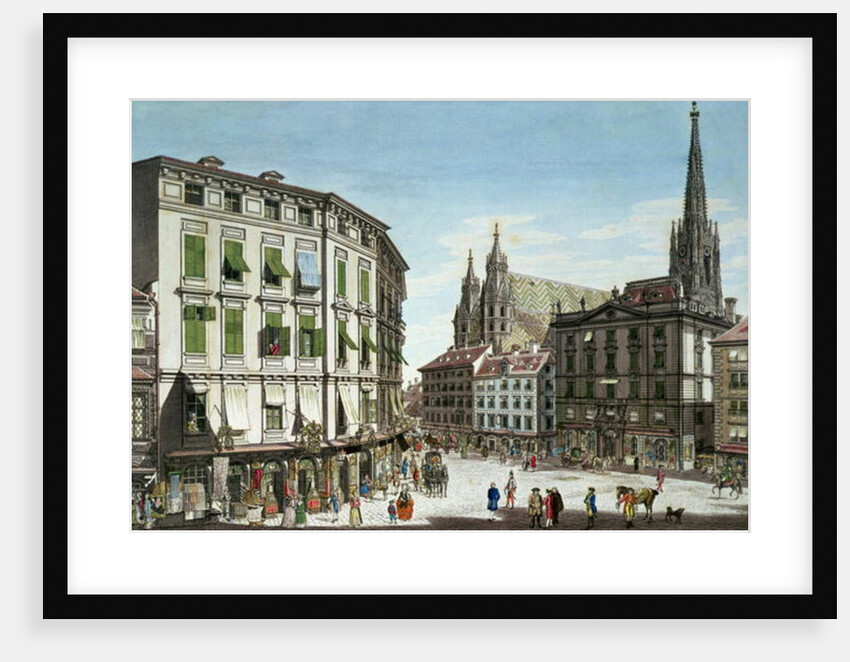 Stock-im-Eisen-Platz, with St. Stephan's Cathedral in the background by Karl von Schutz