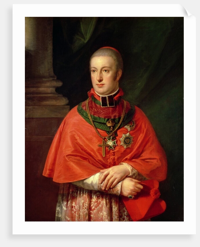 Rudolf of Habsburg, Archduke of Austria, youngest son of Leopold II, in cardinal's robes by Johann Baptist Edler von Lampi