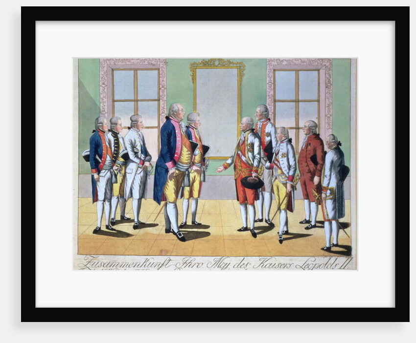 Emperor Leopold II, Frederick William II King of Prussia and Frederick Augustus I the 'Just', Elector of Saxony meeting at Pillnitz on 24th August 1791 by Anonymous