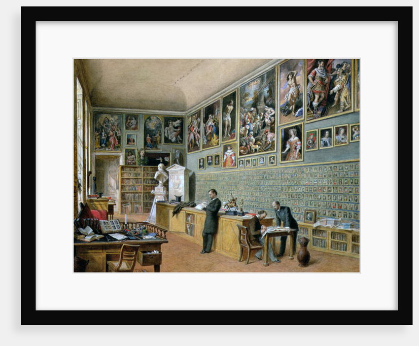 The Library, in use as an office of the Ambraser Gallery in the Lower Belvedere, 1879 by Carl Goebel