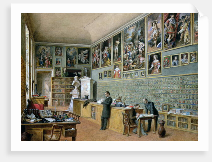 The Library, in use as an office of the Ambraser Gallery in the Lower Belvedere, 1879 by Carl Goebel