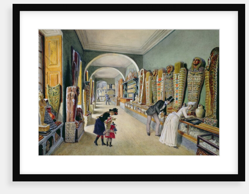 The Corridor and the last Cabinet of the Egyptian Collection in the Ambraser Collection of the Lower Belvedere, 1875 by Carl Goebel