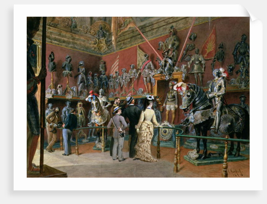 The first Armoury Room of the Ambraser Gallery in the Lower Belvedere, 1875 by Carl Goebel