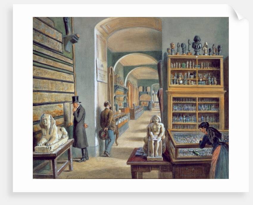 The second room of Egyptian antiquities in the Ambraser Gallery of the Lower Belvedere, 1879 by Carl Goebel