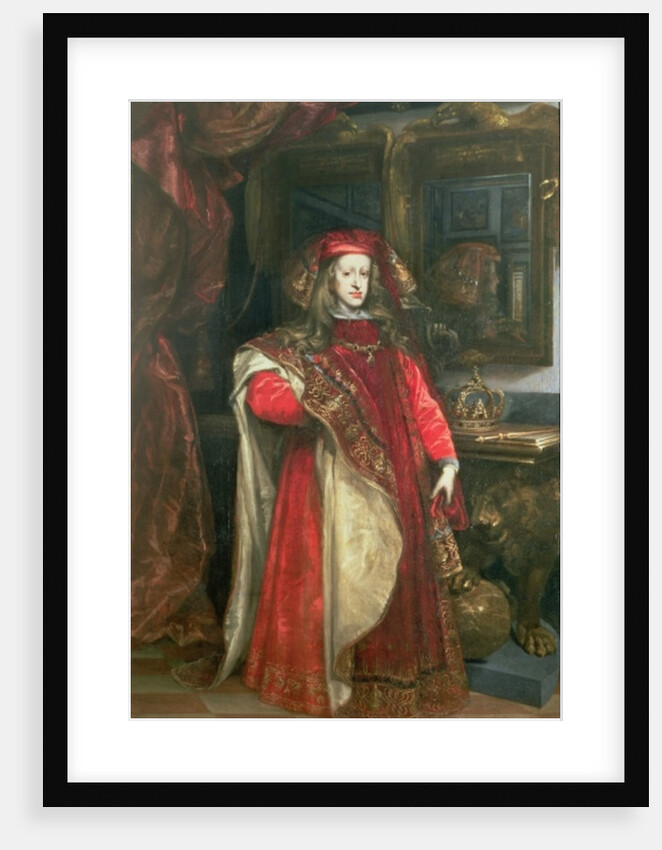 King Charles II of Spain wearing the robes of the Order of the Golden Fleece by Don Juan Carreno de Miranda