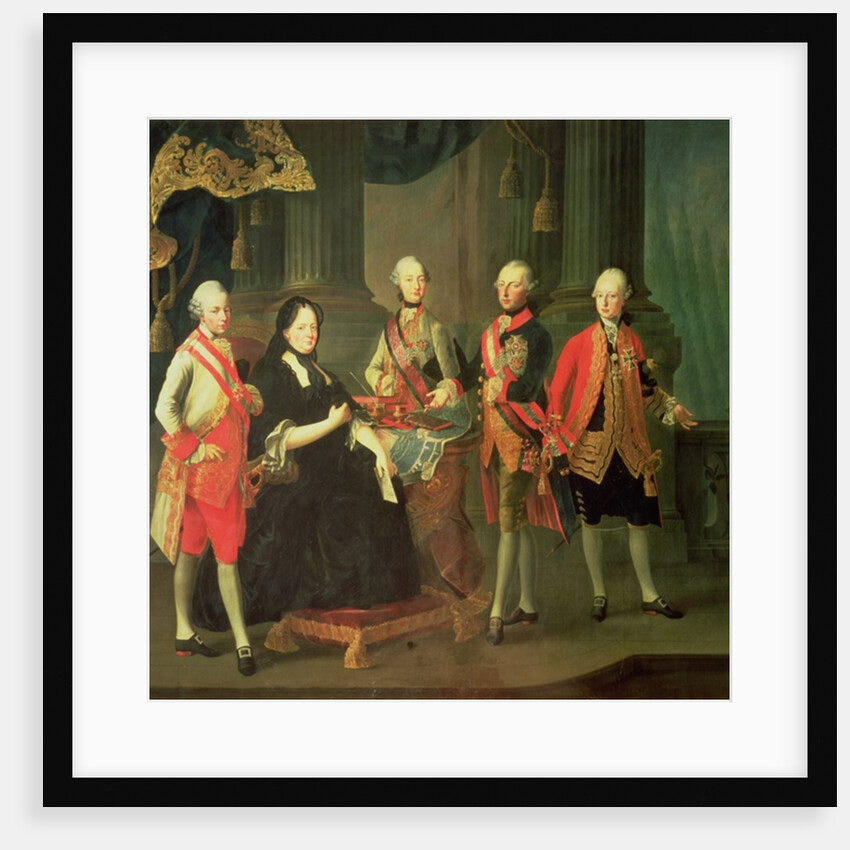 Empress Maria Theresa of Austria with four of her sons; Joseph, Ferdinand, Leopold and Maximilian by Louis Joseph Maurice