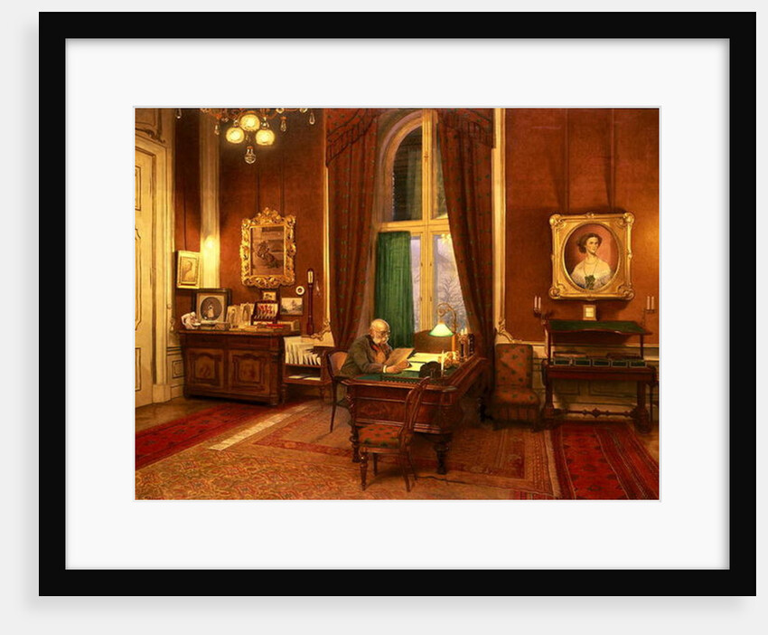 Emperor Franz Joseph I of Austria in his study at Schloss Schonbrunn by Franz von Matsch