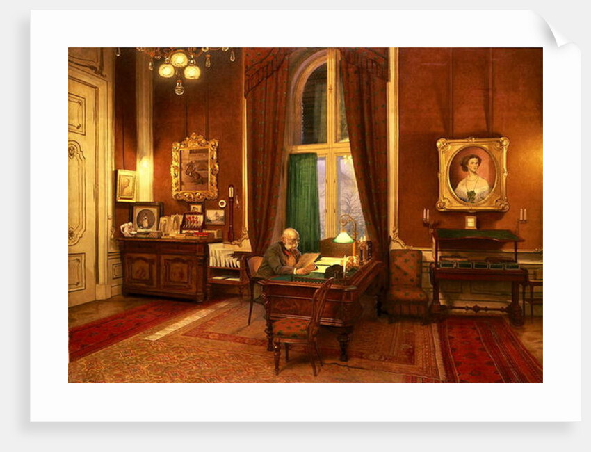 Emperor Franz Joseph I of Austria in his study at Schloss Schonbrunn by Franz von Matsch