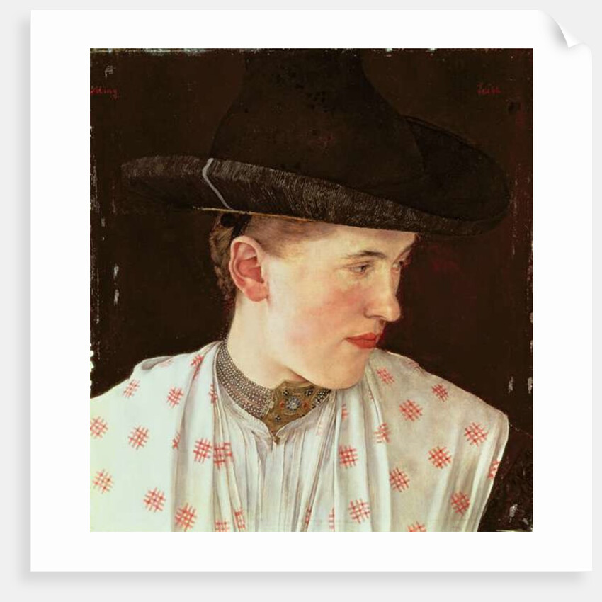 Head of a Peasant Girl, c.1880 by Wilhelm Maria Hubertus Leibl