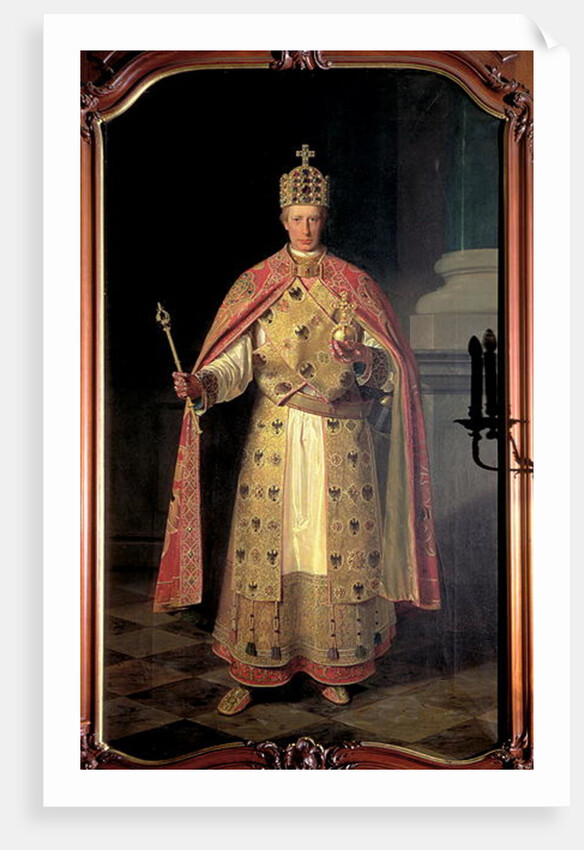 Francis II, Holy Roman Emperor, wearing the Imperial insignia by Ludwig or Louis Streitenfeld