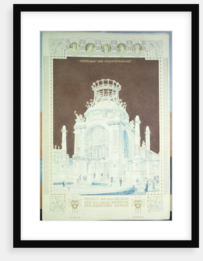 Academy of Fine Arts, Vienna, design for the Hall of Honour by Otto Wagner