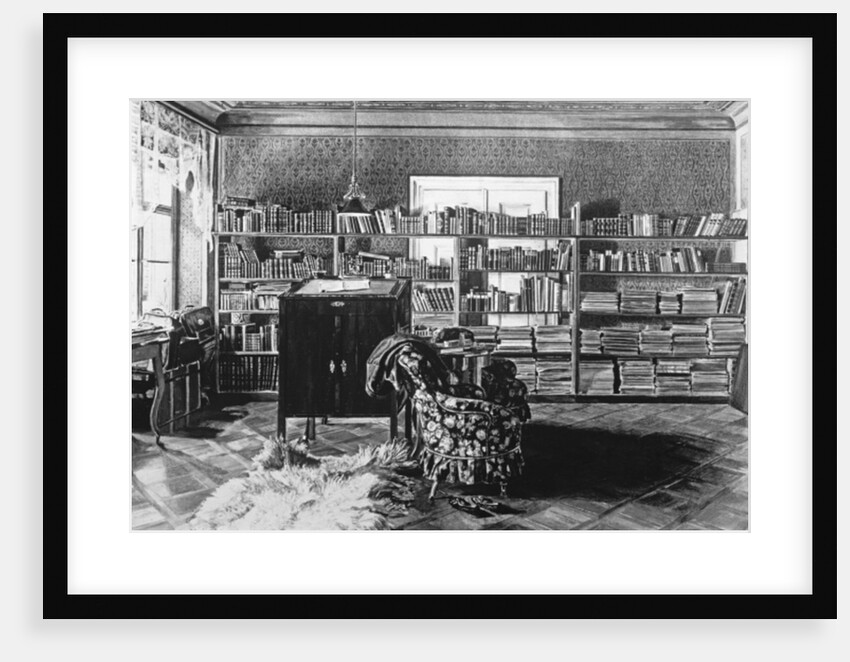 The Study of Johannes Brahms German composer and conductor by Anonymous