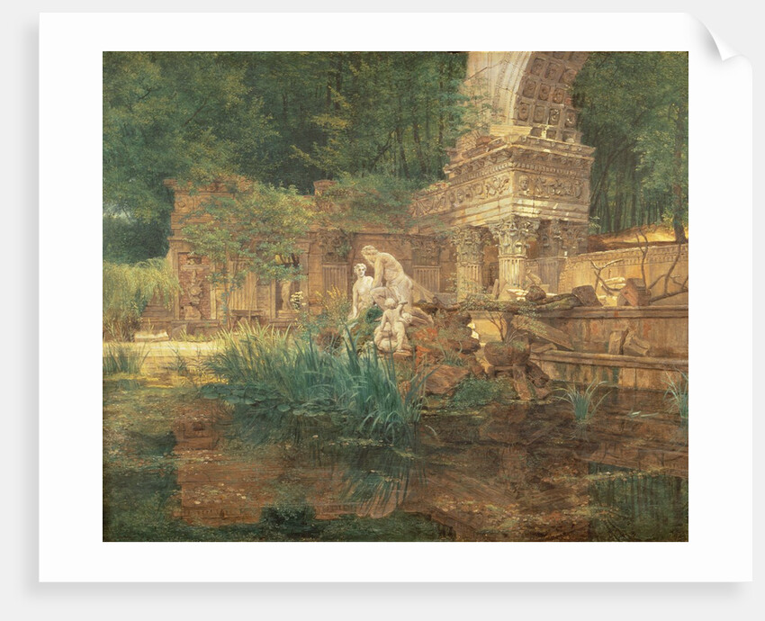 The Roman Ruins in the Gardens of Schonbrunn Palace by Ferdinand Georg Waldmuller