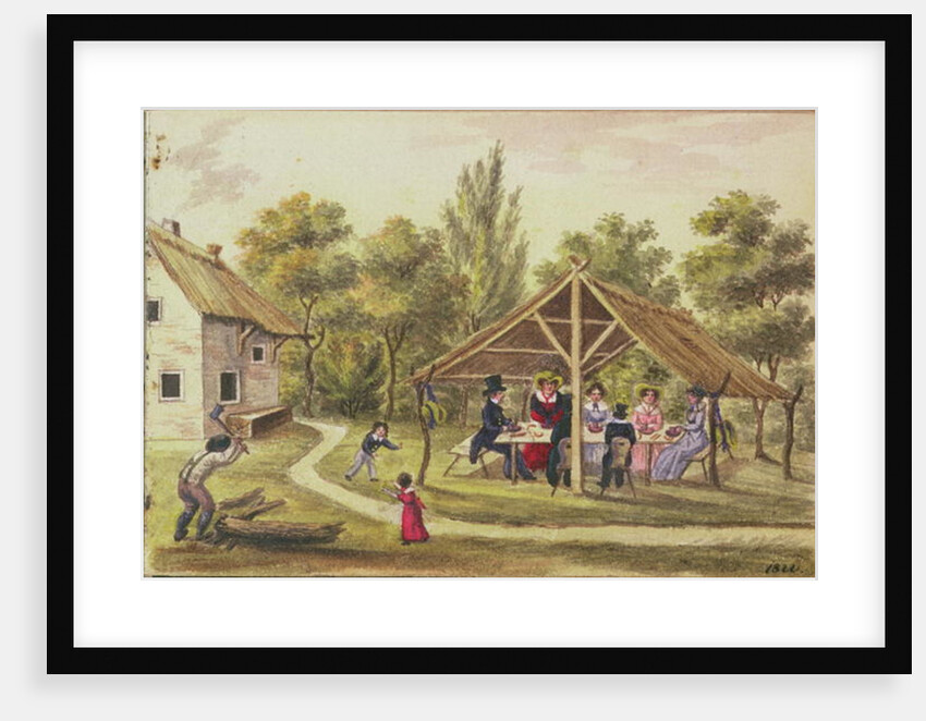 Afternoon tea at a tavern from the journal of Carl Baumann written 1813-25, 1822 by Franz Paumgarrten