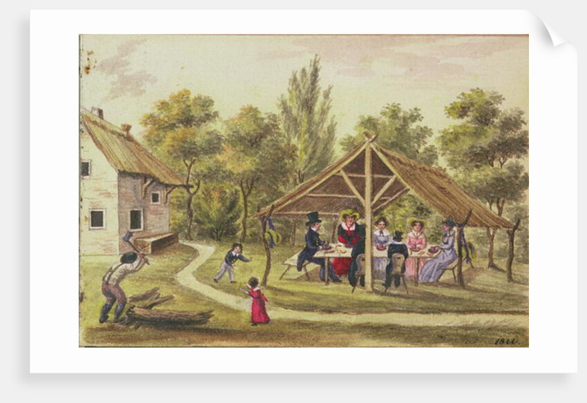 Afternoon tea at a tavern from the journal of Carl Baumann written 1813-25, 1822 by Franz Paumgarrten