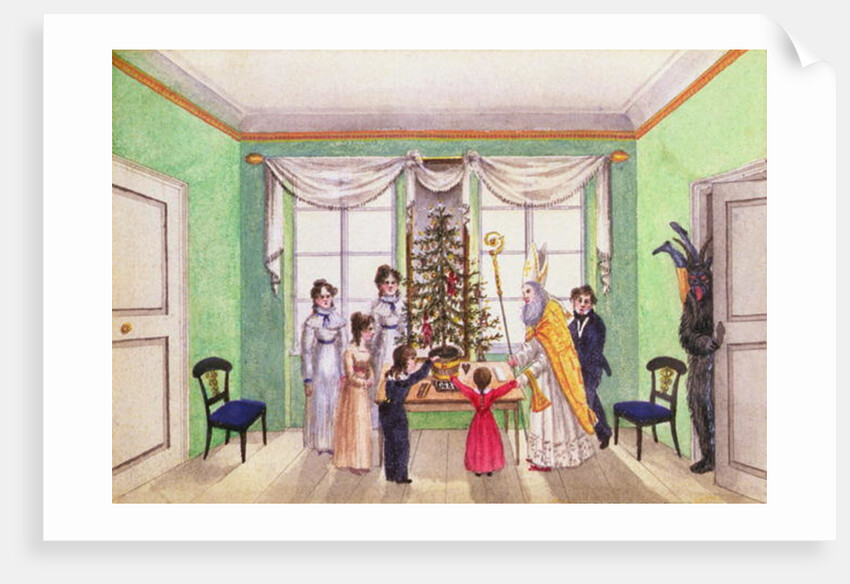 Krampus and St. Nicholas from the journal of Carl Baumann written 1813-25 by Franz Paumgarrten