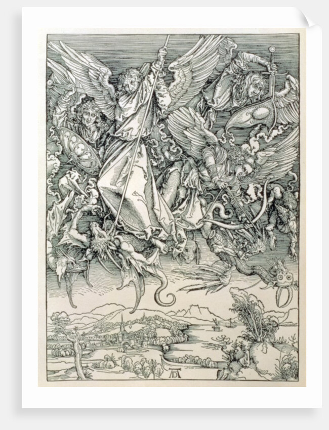 St. Michael Battling with the Dragon by Albrecht Dürer or Duerer