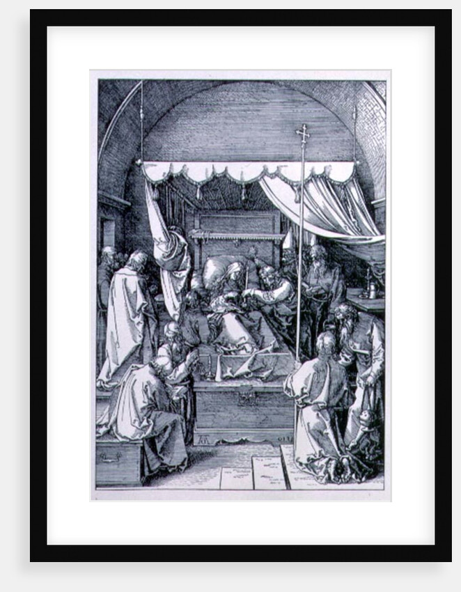 The Death of the Virgin from the 'Life of the Virgin' series, engraved 1510, pub. 1511 by Albrecht Dürer or Duerer
