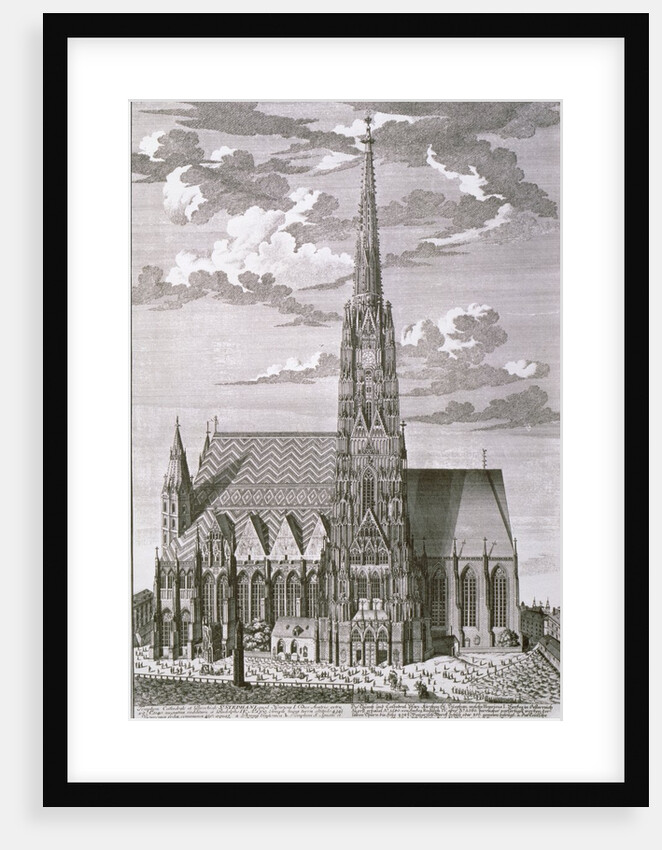 View of St. Stephan's Cathedral, Vienna engraved by George-Daniel Heumann by Salomon Kleiner