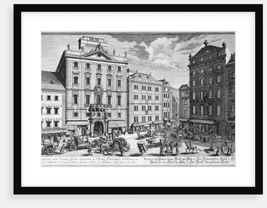 View of Stock-im-Eisen-Platz, Vienna engraved by Karl Remshard by Salomon Kleiner