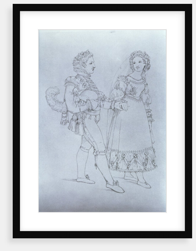 Costume designs for Figaro and Susanna from the opera 'The Marriage of Figaro' by Wolfgang Amadeus Mozart by Austrian School