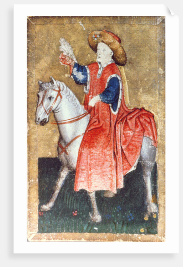 A mounted falconer by Konrad Witz