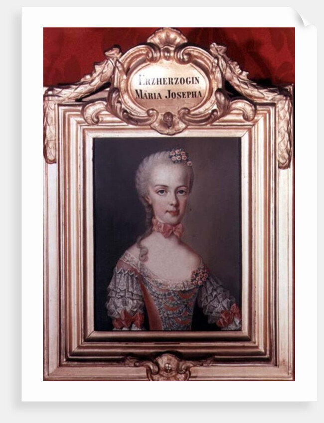 Archduchess Maria Josepha daughter of Francis I and Empress Maria Theresa of Austria, 1762 by Jean-Etienne Liotard