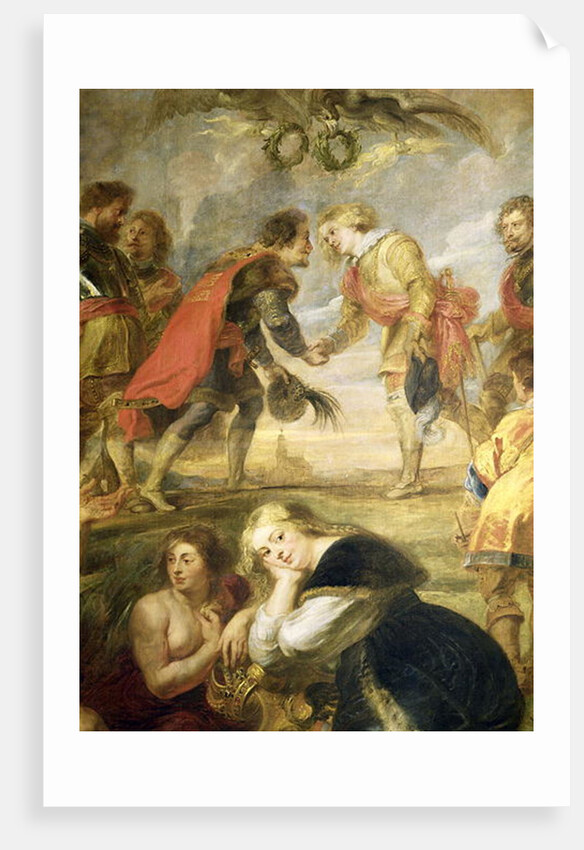 The Meeting of Ferdinand II and his son the Cardinal Infante Ferdinand before the battle of Nordlingen in 1634, 1634-35 by Peter Paul Rubens