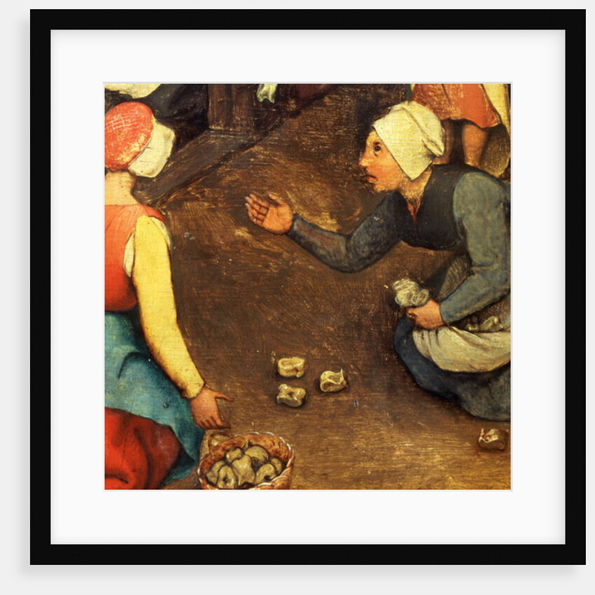 Children's Games: detail of a game throwing knuckle bones, 1560 by Pieter the Elder Bruegel
