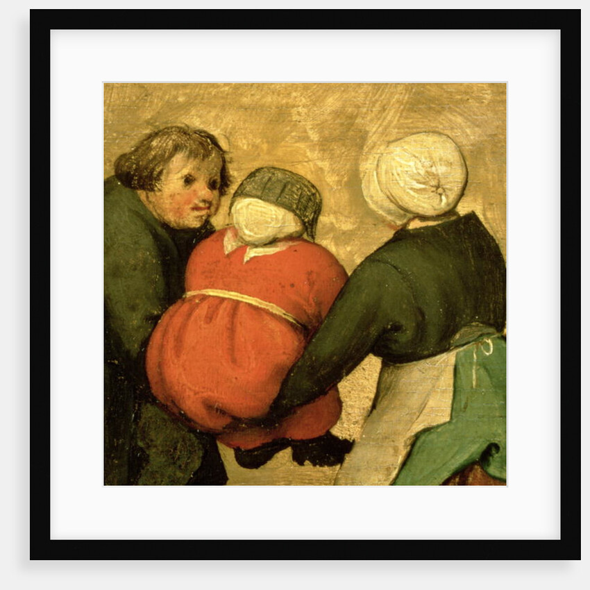 Children's Games: detail of a child carried by two others, 1560 by Pieter the Elder Bruegel