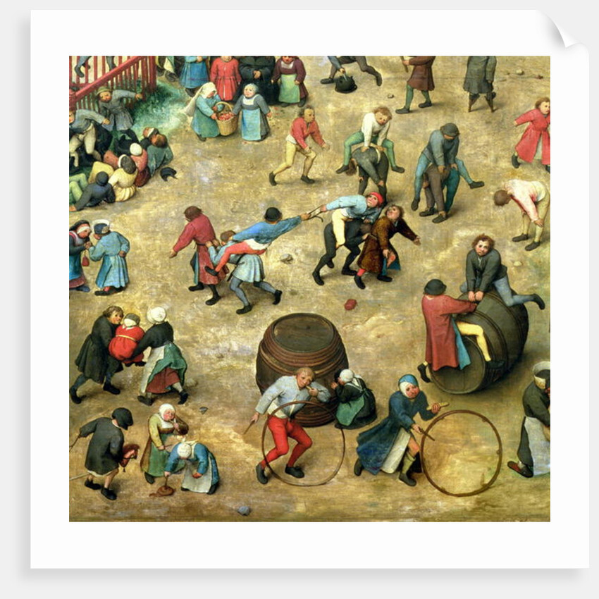 Children's Games: detail of bottom section showing various games, 1560 by Pieter the Elder Bruegel