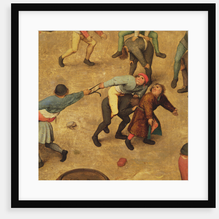 Children's Games: detail of children on piggy-back, 1560 by Pieter the Elder Bruegel