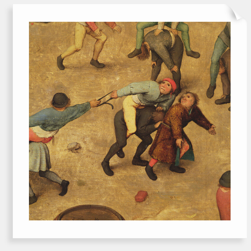 Children's Games: detail of children on piggy-back, 1560 by Pieter the Elder Bruegel