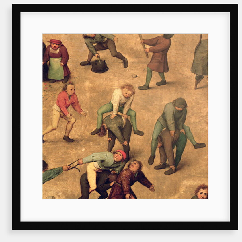 Children's Games: detail of children playing leap-frog, 1560 by Pieter the Elder Bruegel