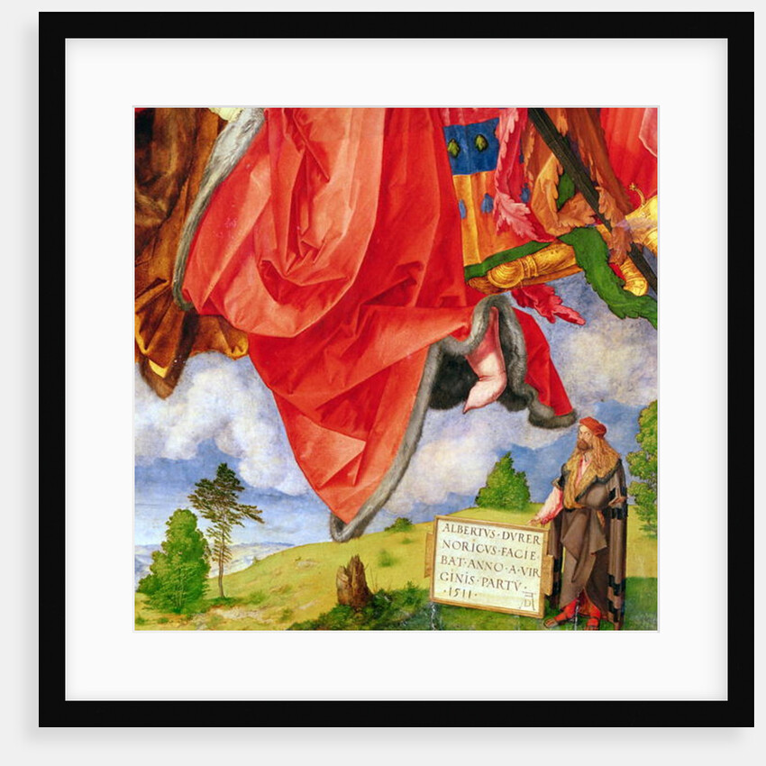 The Landauer Altarpiece, All Saints Day, detail showing self portrait, 1511 by Albrecht Dürer or Duerer