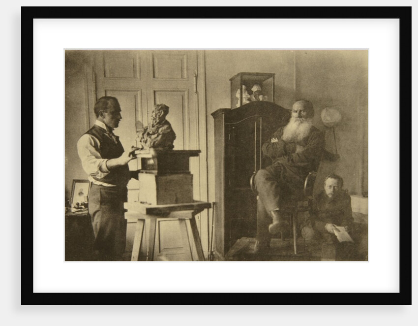 Leo Tolstoy and the sculptor Prince Paolo Troubetzkoy by Sophia Andreevna Tolstaya