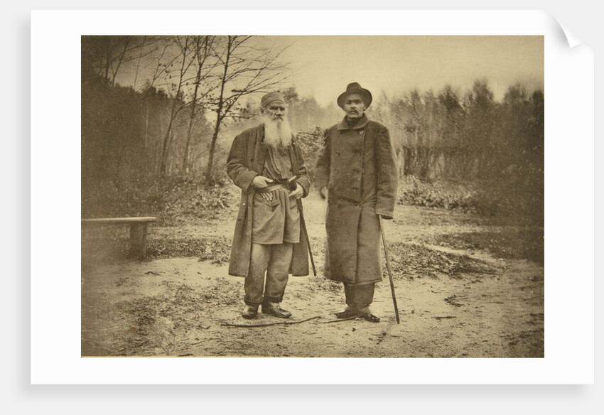 Leo Tolstoy and the author Maxim Gorky by Sophia Andreevna Tolstaya