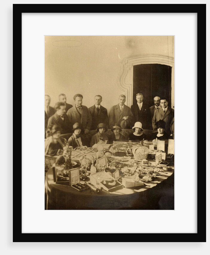 Russian Crown Jewels being prepared for sale to foreign countries, 1925 by Russian Photographer
