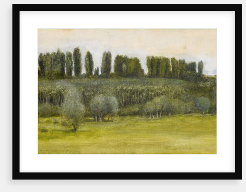 Landscape with Willows and Poplars, Study by Edward Coley Burne-Jones