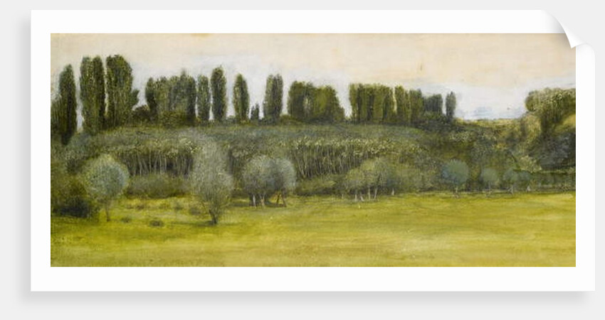 Landscape with Willows and Poplars, Study by Edward Coley Burne-Jones
