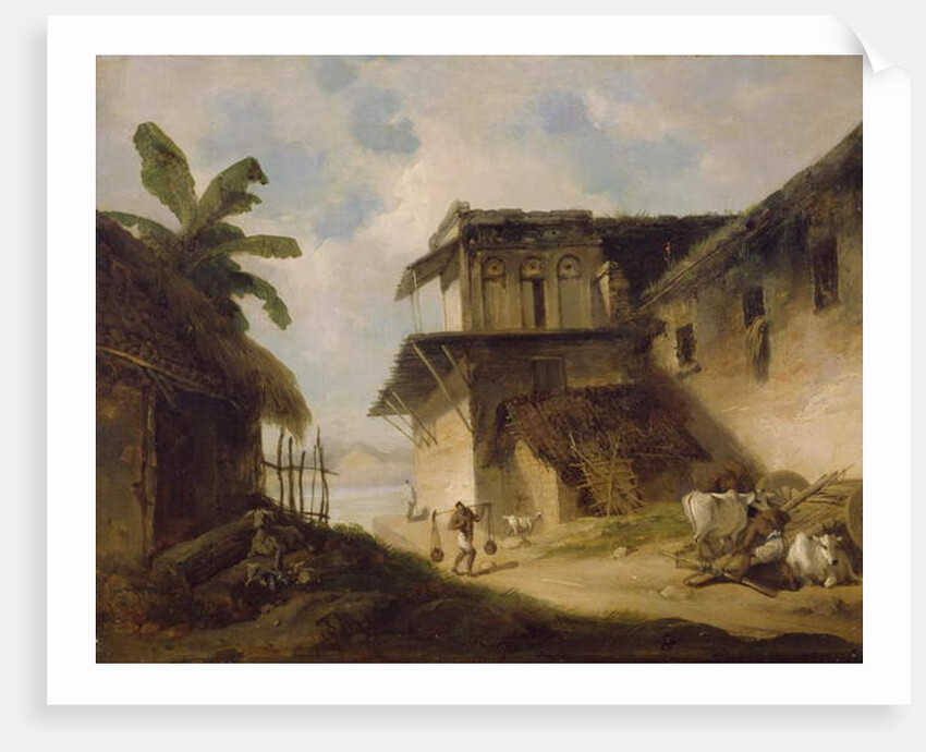 Bengal Village Scene, 1819-1821 by George Chinnery