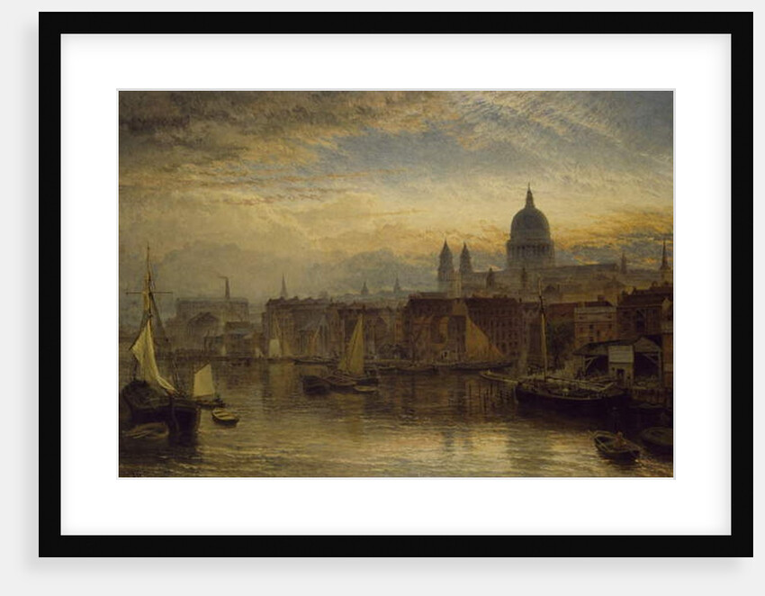 St. Paul's from the River Thames, 1877 by Henry Dawson