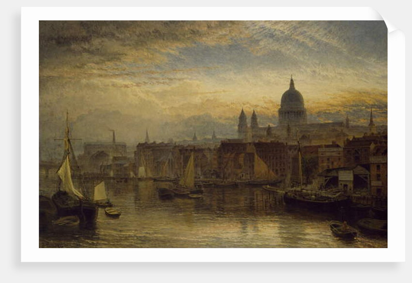 St. Paul's from the River Thames, 1877 by Henry Dawson