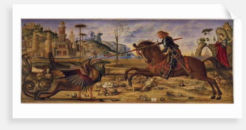 After Carpaccio - St George And The Dragon, 1885 by Charles Fairfax Murray