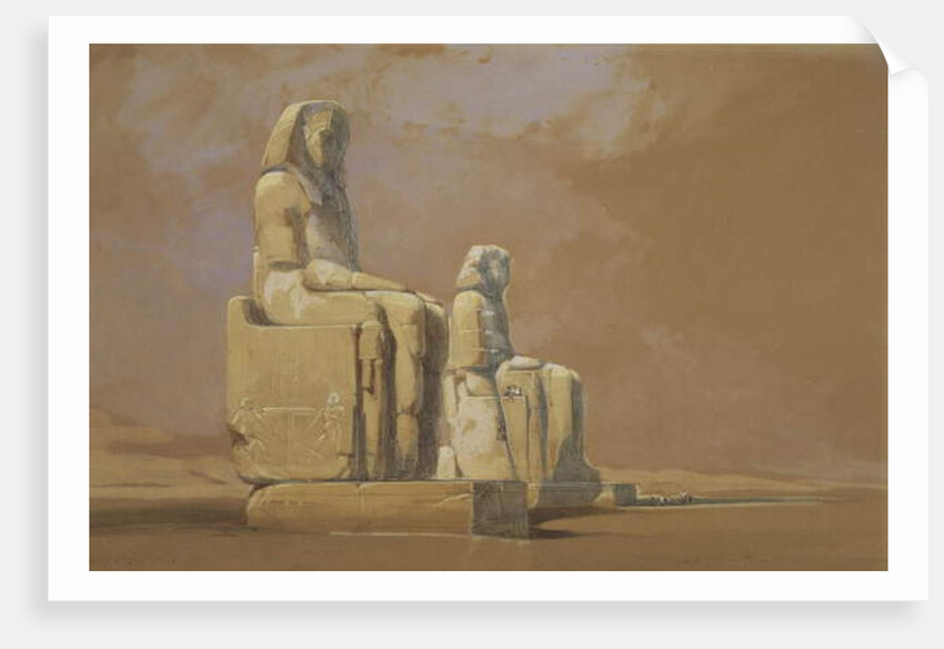 Colossi, Thebes, 1838 by David Roberts